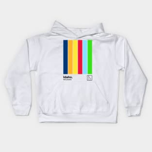 Idaho State Flag  // Original Minimalist Artwork Poster Design Kids Hoodie